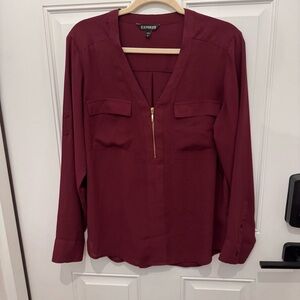 Express Deep Red Women's Blouse